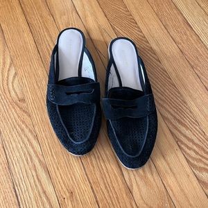 Women’s Black Suede Mules